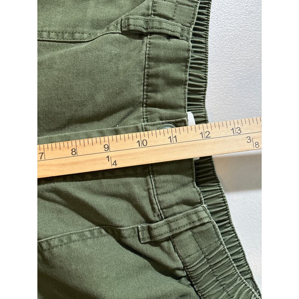 Aeropostale Army Green Cargo Pants Women's Large Elastic Waist‎ Straight Leg - Picture 6 of 11